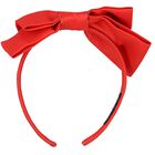 Girls Red Bow Headband, 1, hi-res