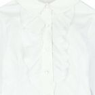Girls White Cotton Blouse, 1, hi-res
