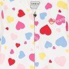 بدلة بنات رياضية بالشعار باللون الأبيض والوردي, 1, hi-res