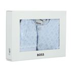 طقم أولاد أفرول وقبعة بالشعار باللون الأزرق, 1, hi-res