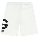 White Logo Shorts, 1, hi-res
