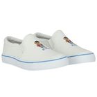 Girls Ivory Slip-On Trainers, 1, hi-res