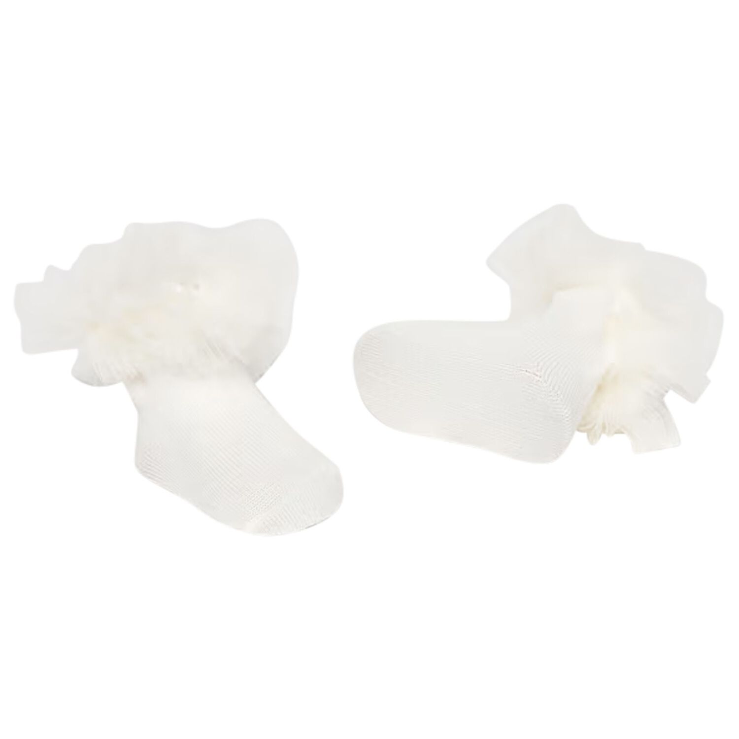 Baby Girls Ivory Headband & Socks Set, 1, hi-res