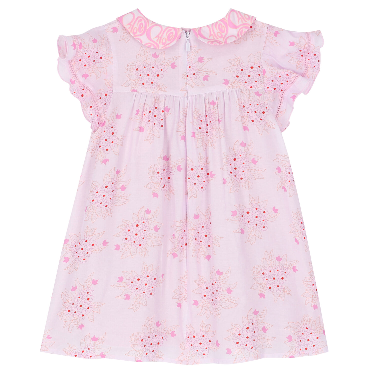 Younger Girls Pink Floral Dress, 1, hi-res image number null
