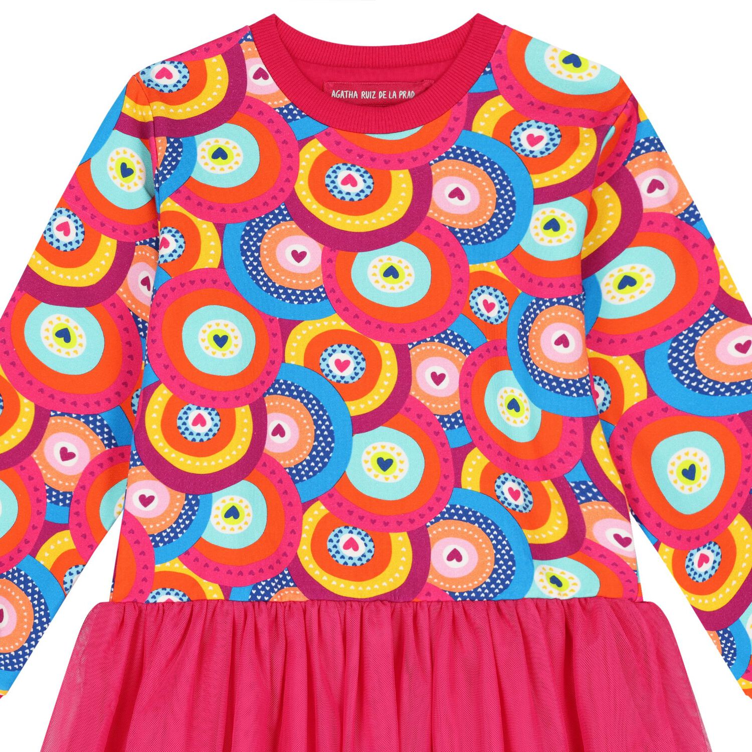 فستان بنات تول باللون الزهري, 1, hi-res image number null