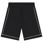 Boys White & Black Shorts Set, 1, hi-res