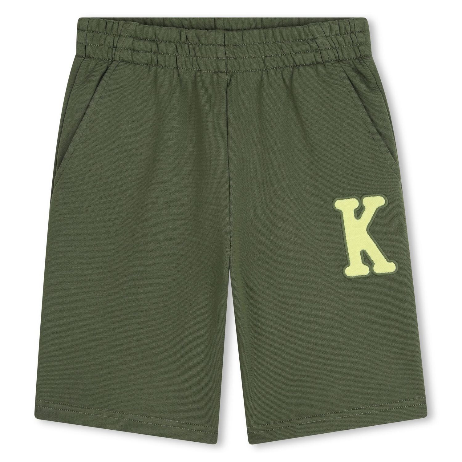 Boys Green Logo Shorts, 1, hi-res