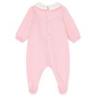 Baby Girls Pink Teddy Bear Logo Babygrow, 2, hi-res