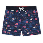 Younger Boys Swim Shorts & Hat Set, 1, hi-res