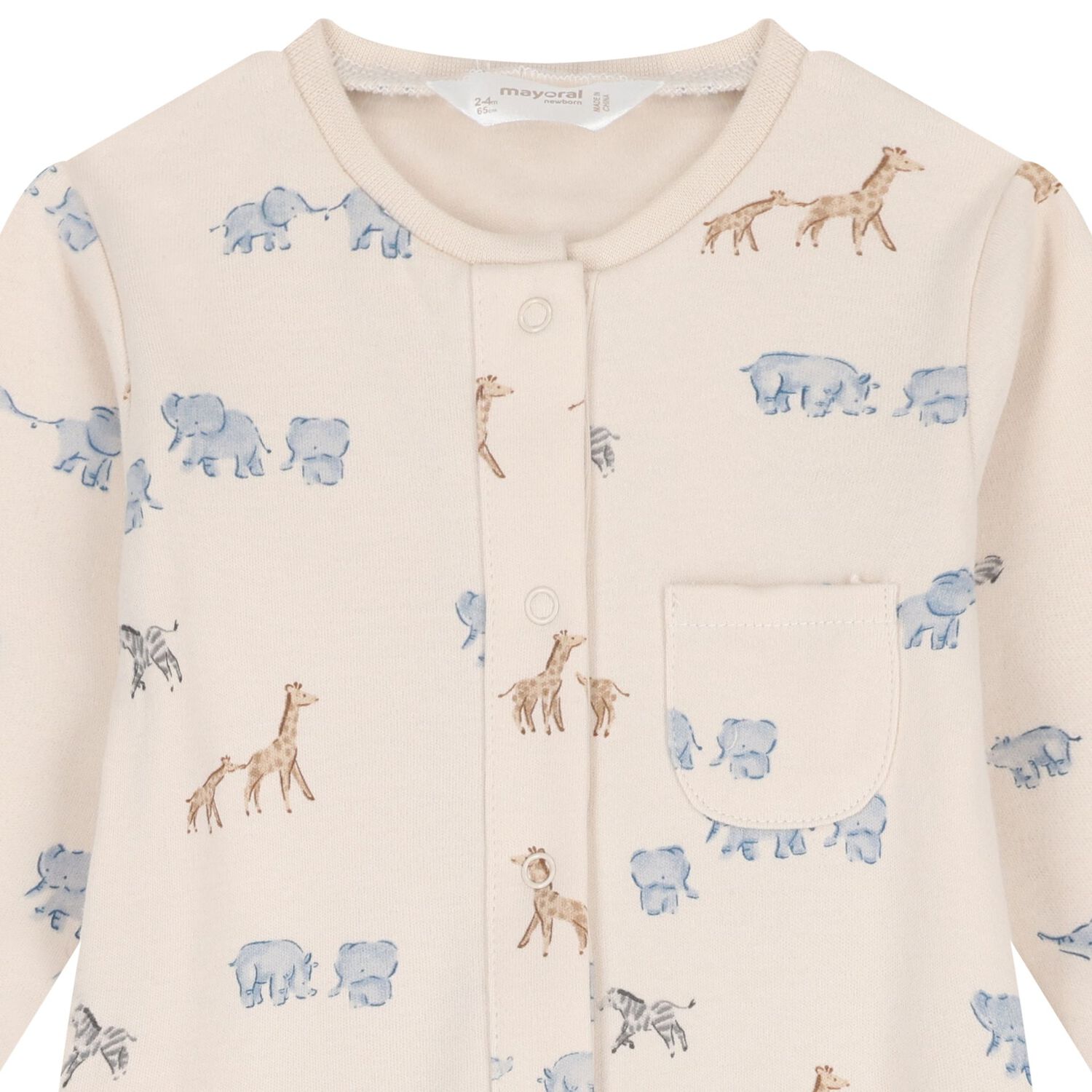 Baby Boys Beige & Blue Babygrows ( 2-Pack ), 2, hi-res