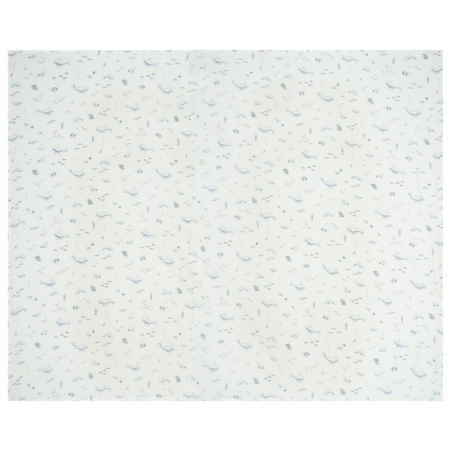 Baby Boys White & Blue Marine Animals Muslins ( 2-Pack ), 1, hi-res image number null