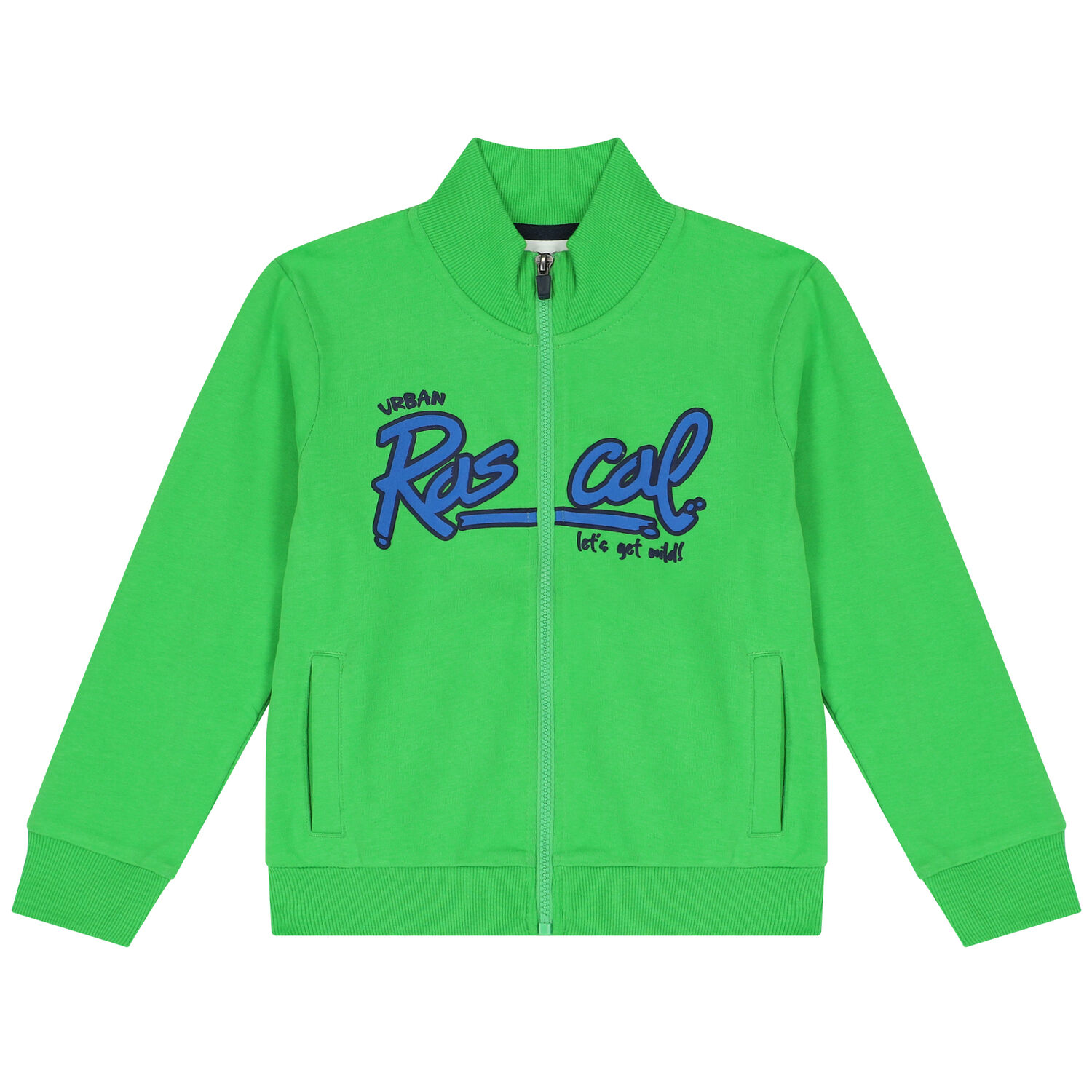 Boys Green & Navy Blue Tracksuit, 1, hi-res