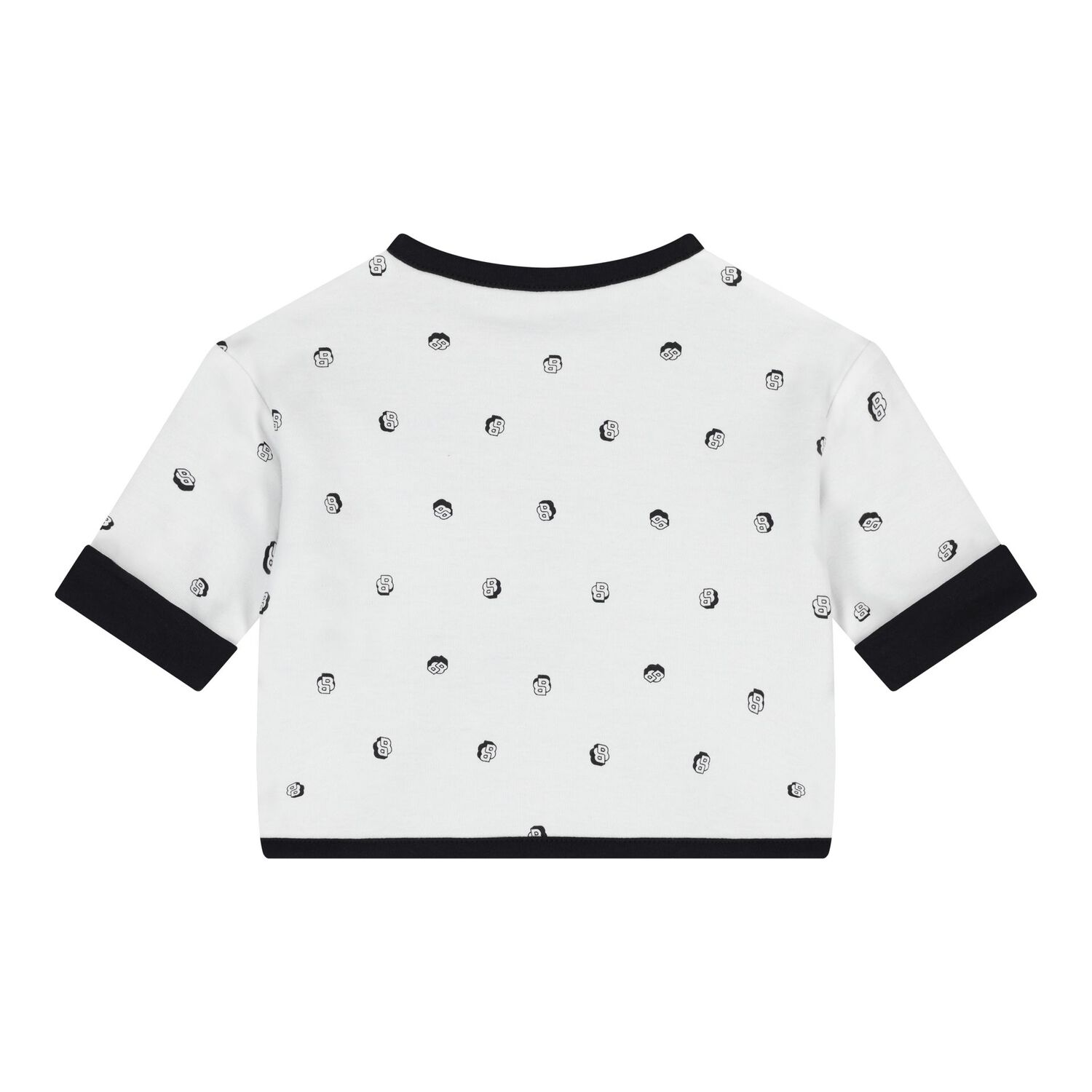 Baby Boys Black & White Logo Reversible Trousers Set, 1, hi-res