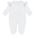 Baby Girls White & Pink Floral Babygrow Set, 1, hi-res