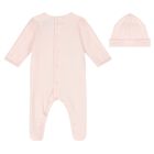 Baby Girls Pink Cotton Babygrow Set, 1, hi-res