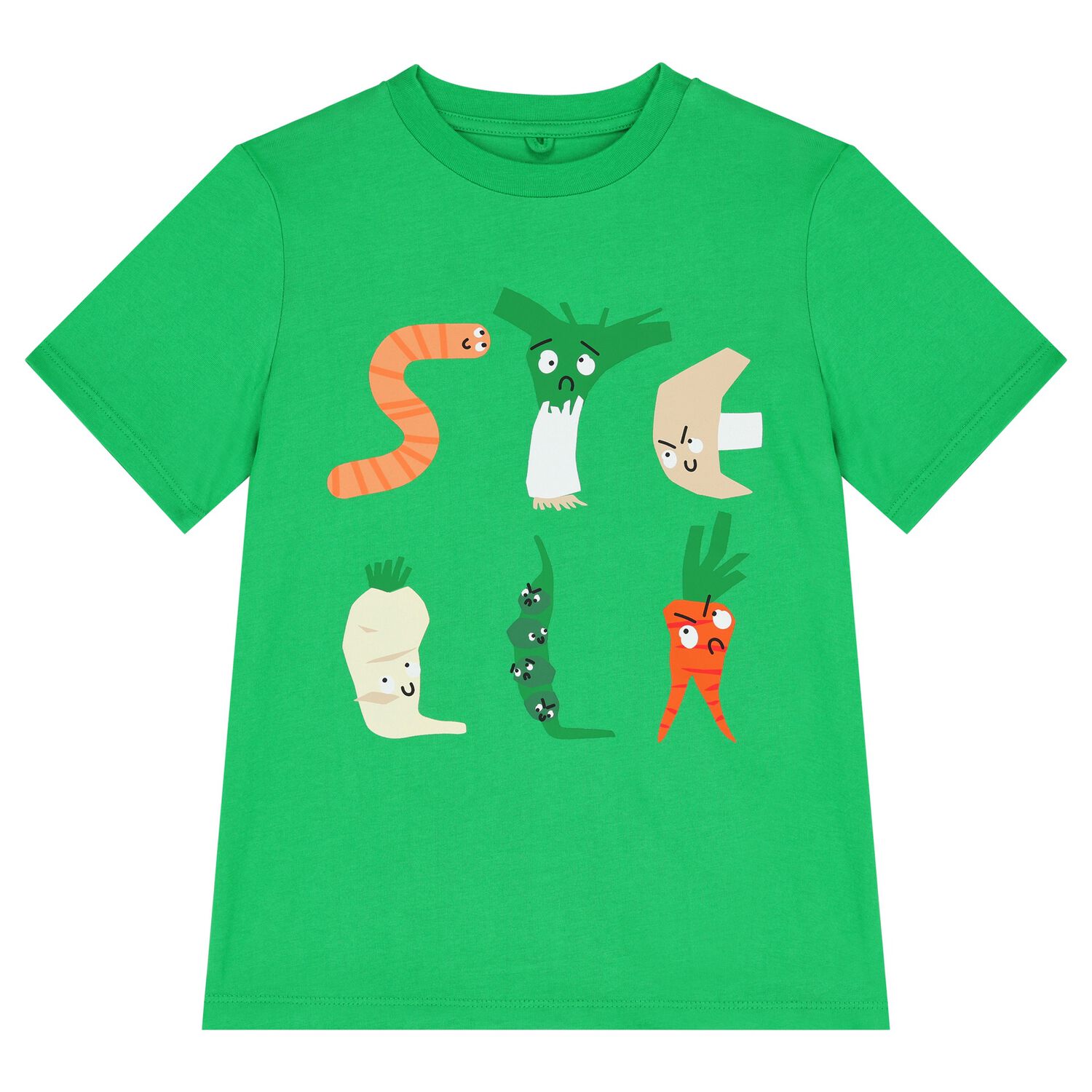 Boys Green Vegetable Logo T-Shirt, 1, hi-res