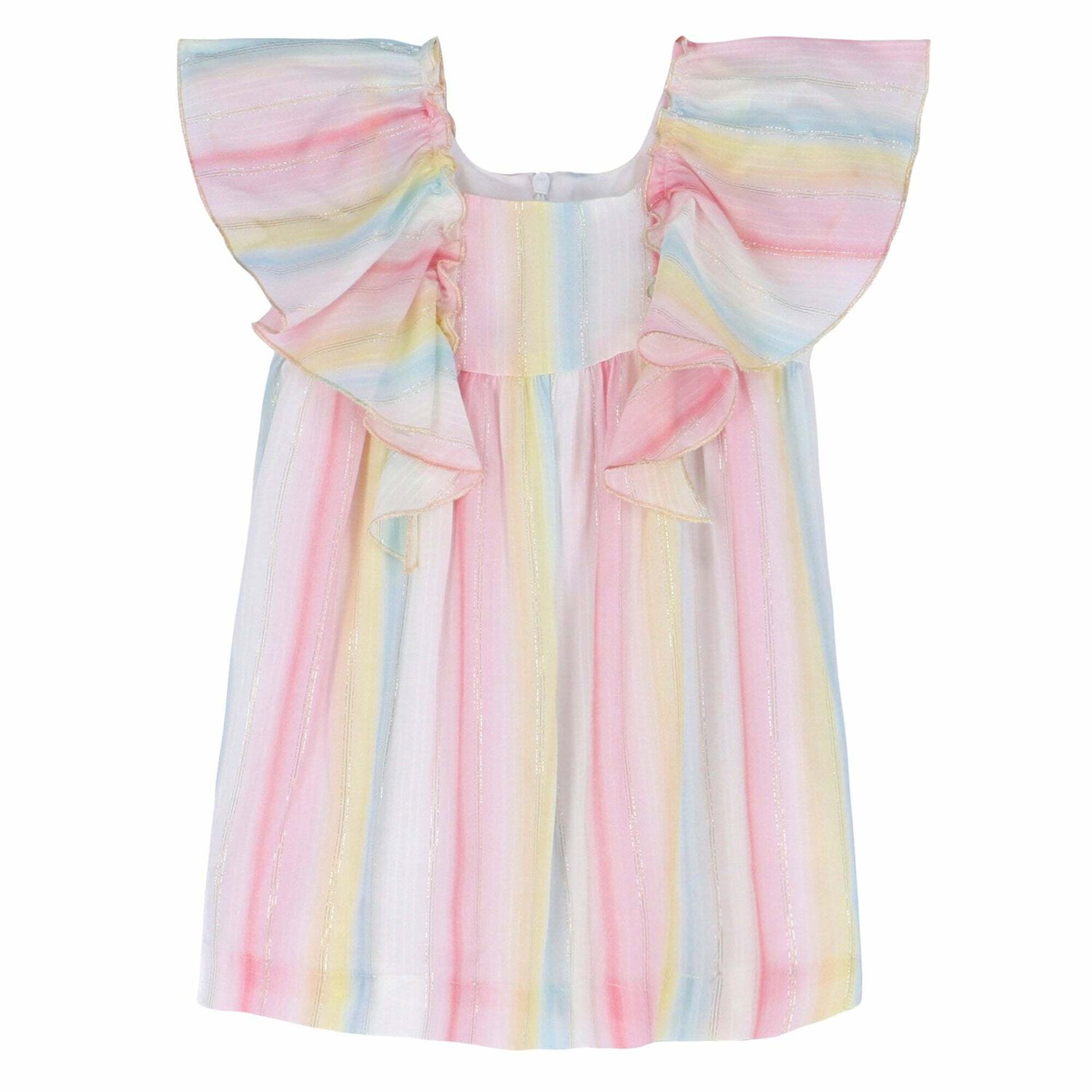 Younger Girls Pastel Stripe Dress, 1, hi-res image number null