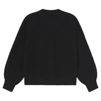 Girls Black Knitted Cardigan