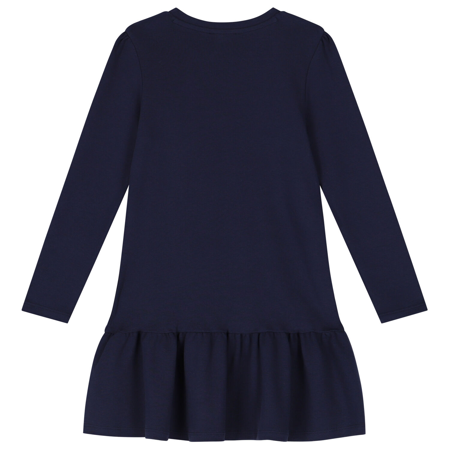 Girls Navy Blue Logo Bag Dress, 3, hi-res
