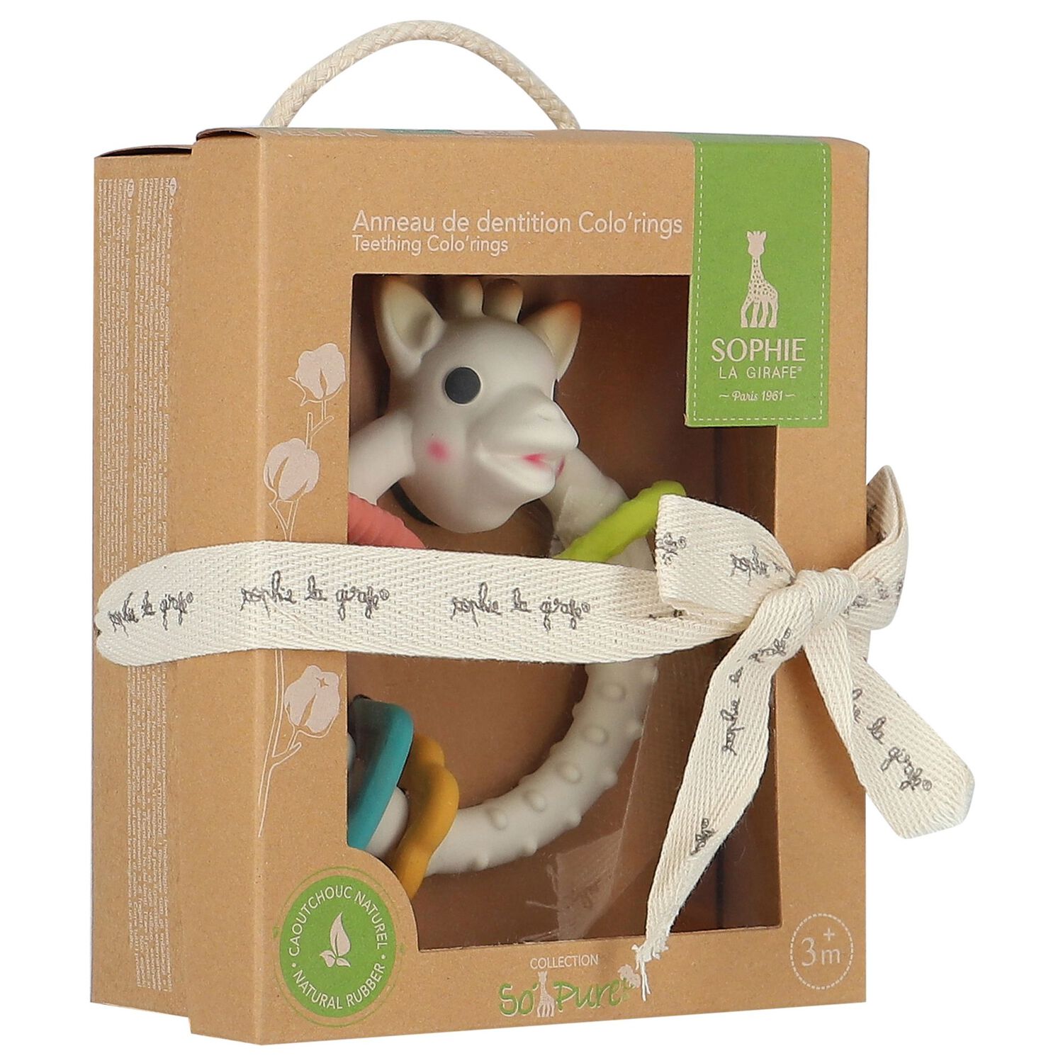 Giraffe Baby Teething Ring, 1, hi-res image number null