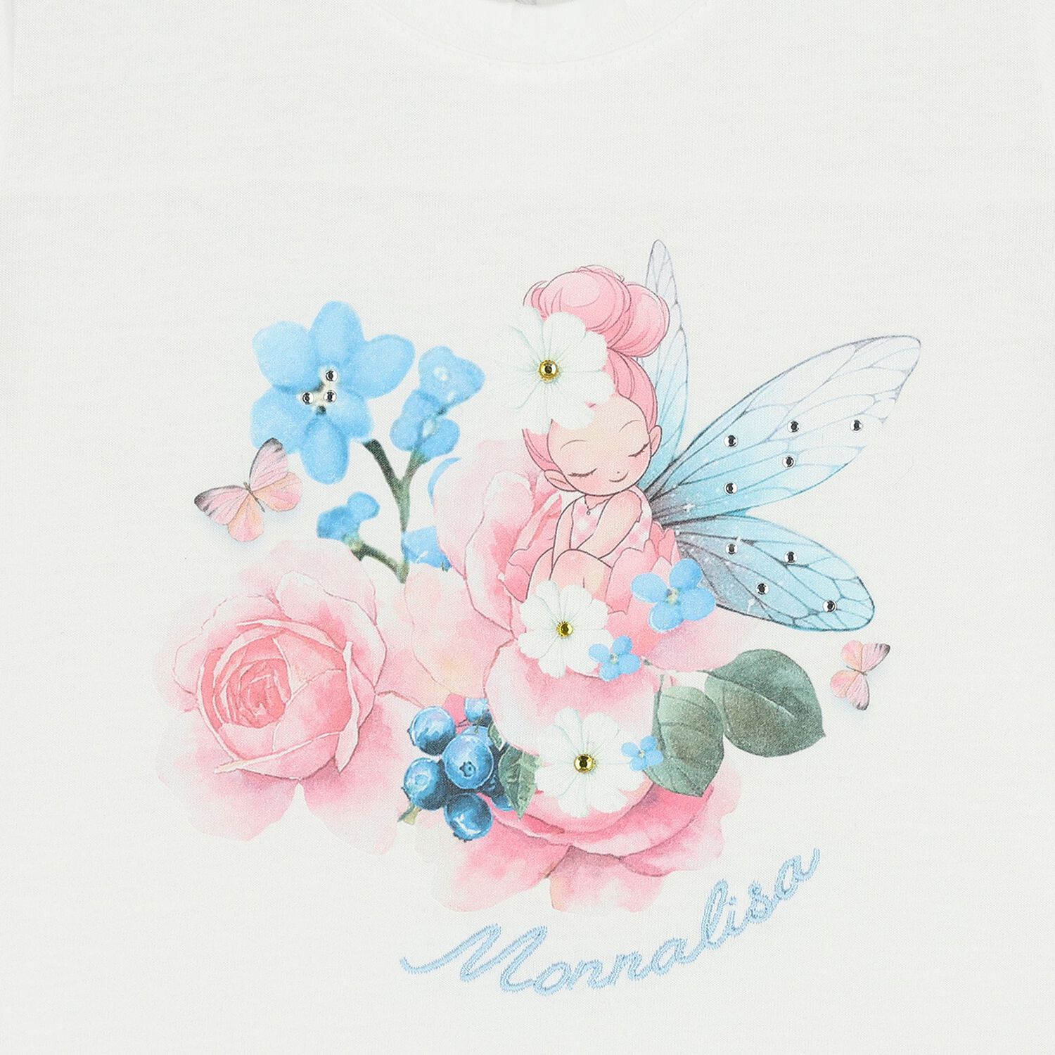 Younger Girls White Fairy T-Shirt, 1, hi-res