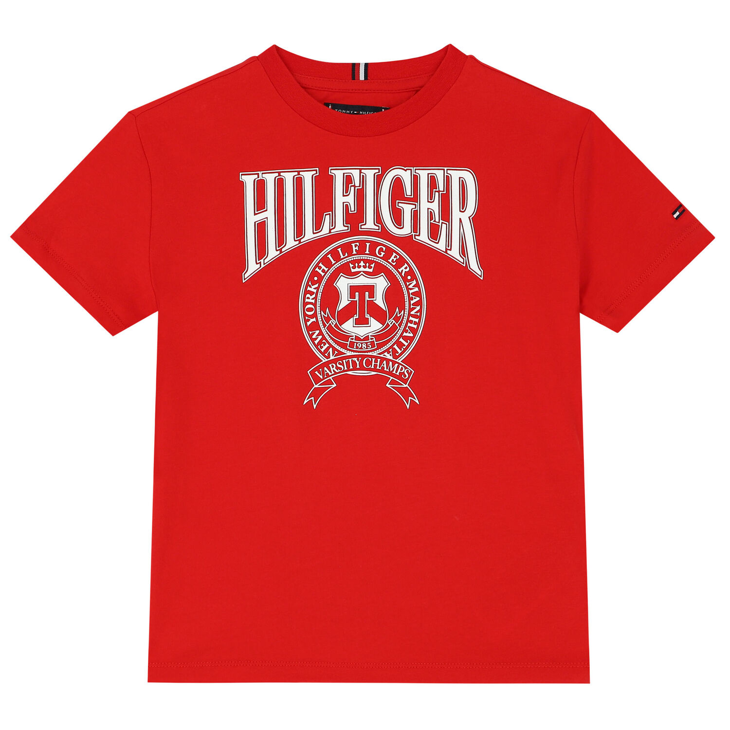 Boys Red Varsity Logo T-Shirt, 2, hi-res
