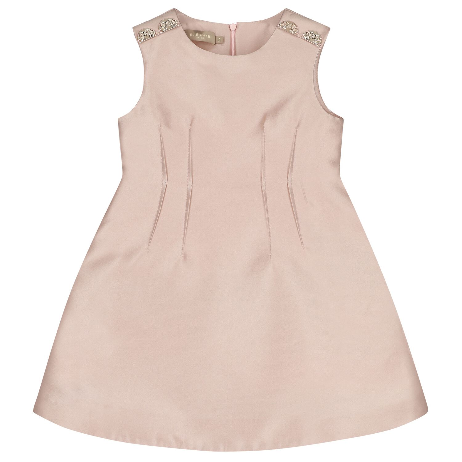 Girls Pink Satin Dress Skirt, 1, hi-res