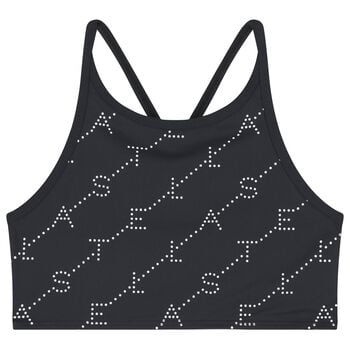 Girls Black Logo Top