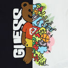 Boys White & Navy Blue Teddy Bear Logo T-Shirt, 1, hi-res