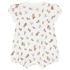 Baby Girls Ivory Teddy Bear Romper, 1, hi-res