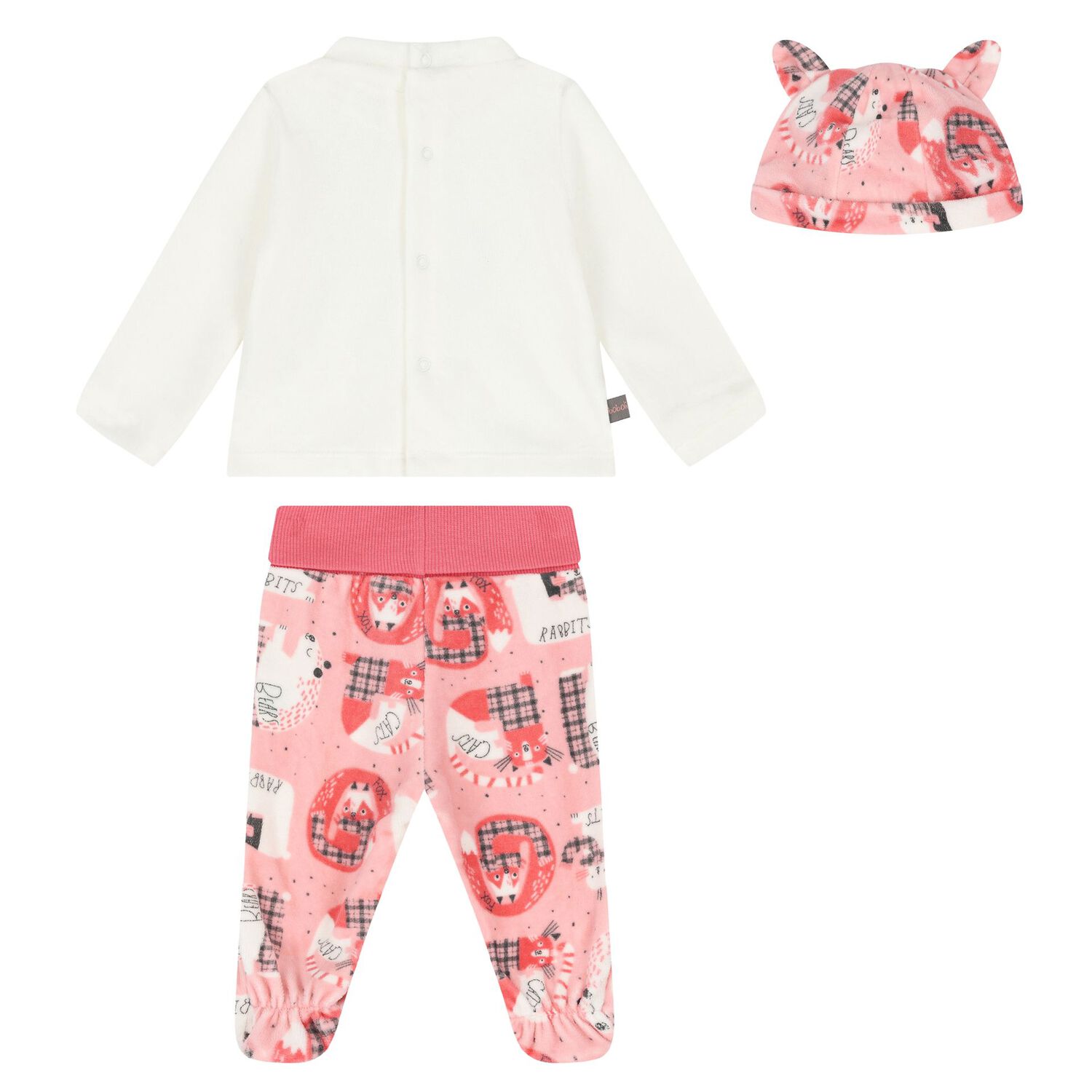Baby Girls Ivory & Pink Trousers Set, 1, hi-res image number null