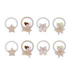 Girls Pink Ballerina Hair Ties ( 8 Pack ), 1, hi-res