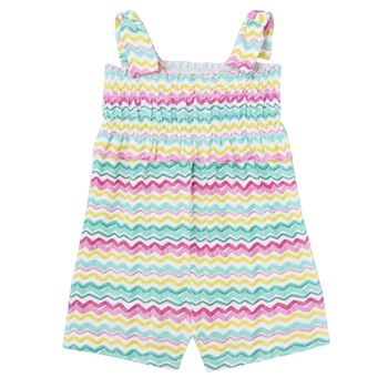 Younger Girls Orange Zig zag Playsuit