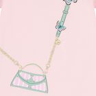 Girls Pink Bag Logo Dress , 3, hi-res