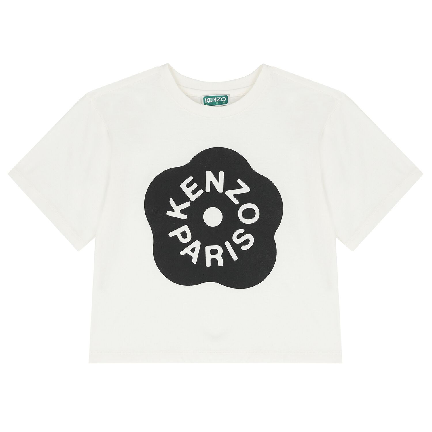 Girls White Boke Flower Logo T-Shirt, 1, hi-res
