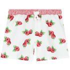 Boys White & Red Raspberries Swim Shorts, 2, hi-res