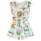 Girls Ivory Tassel Playsuit, 2, hi-res