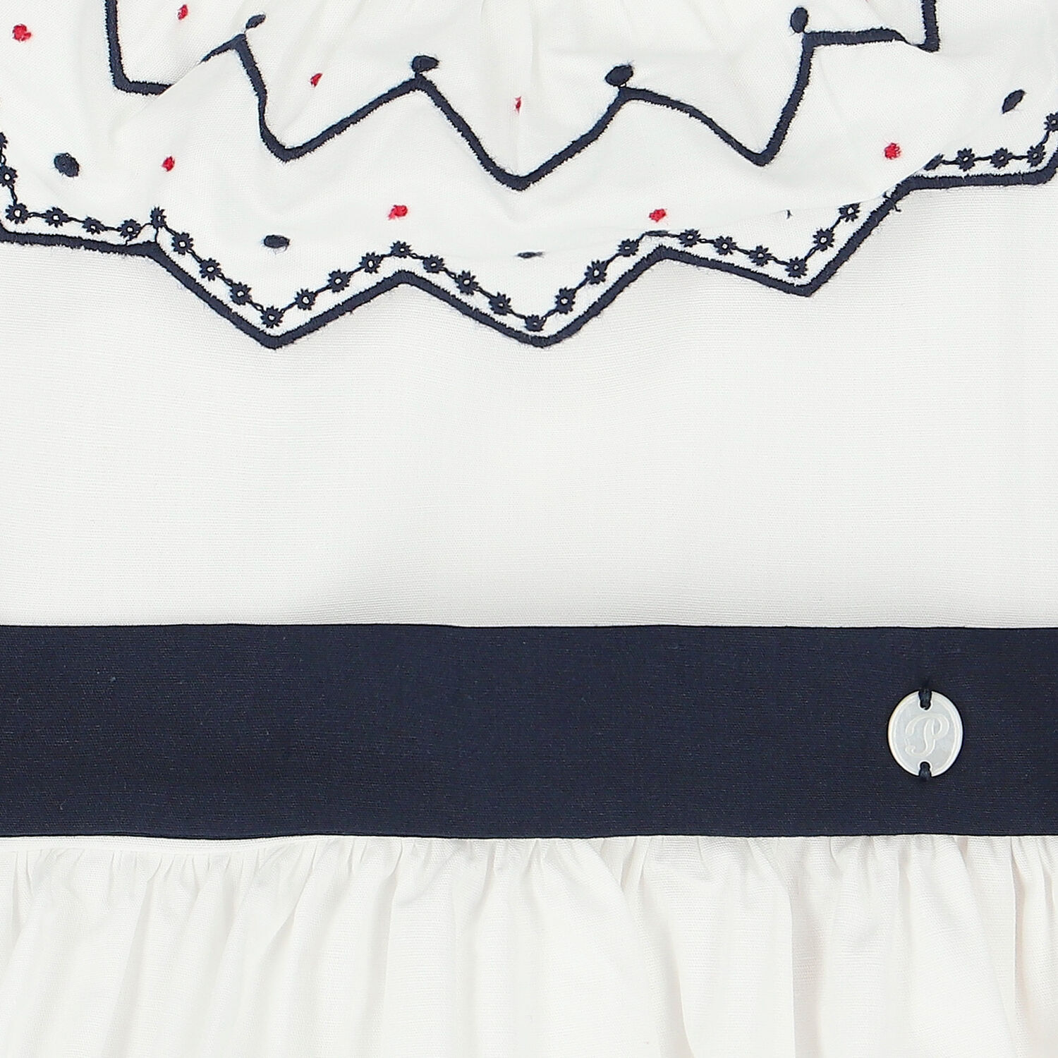 فستان باللون الأبيض والكحلي , 1, hi-res