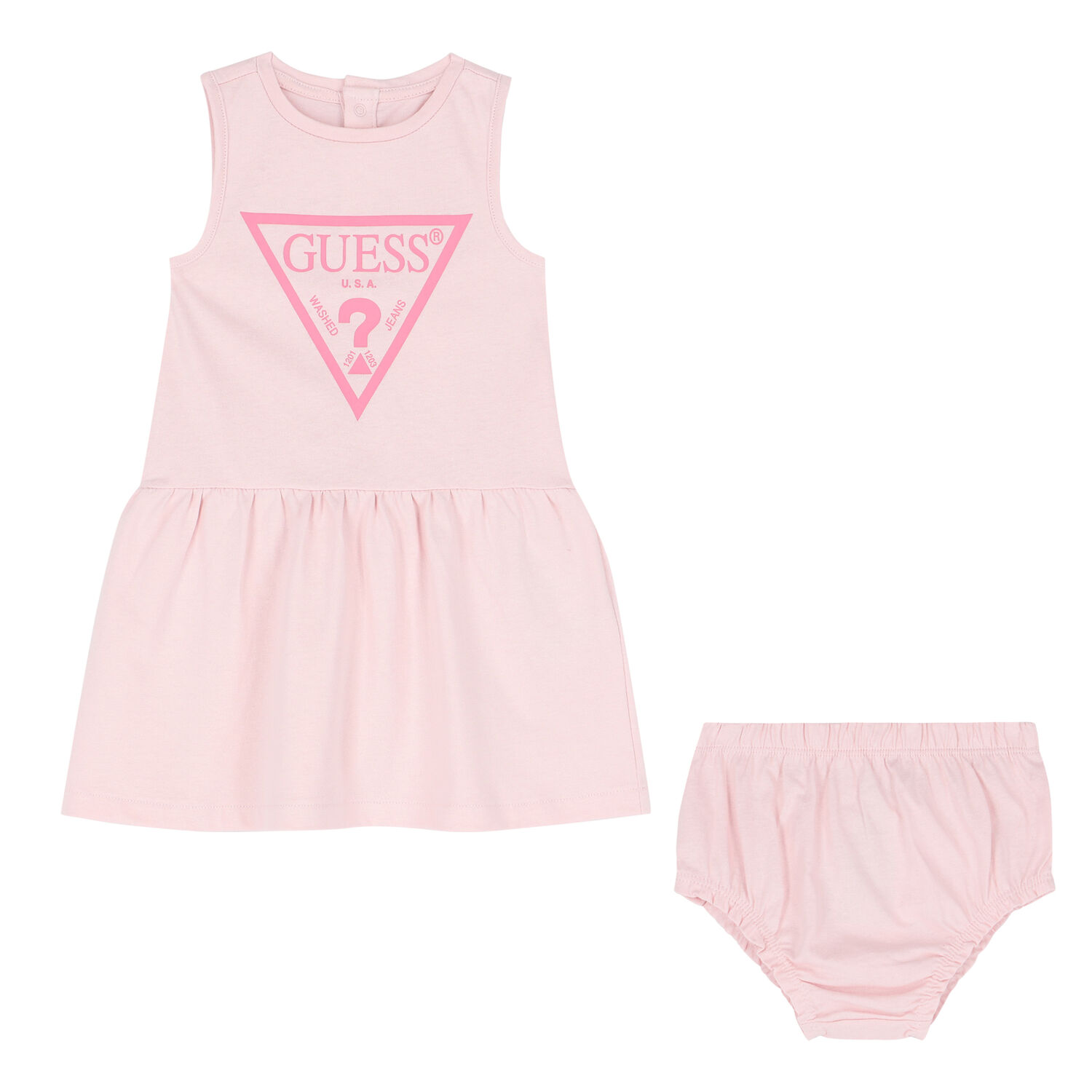 Baby Girls Pink Logo Dress Set, 2, hi-res