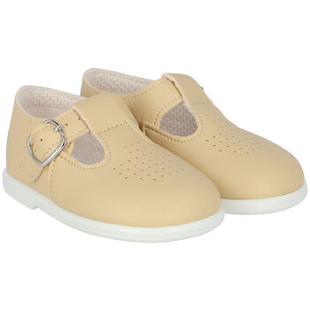 Beige Leather Baby Shoes