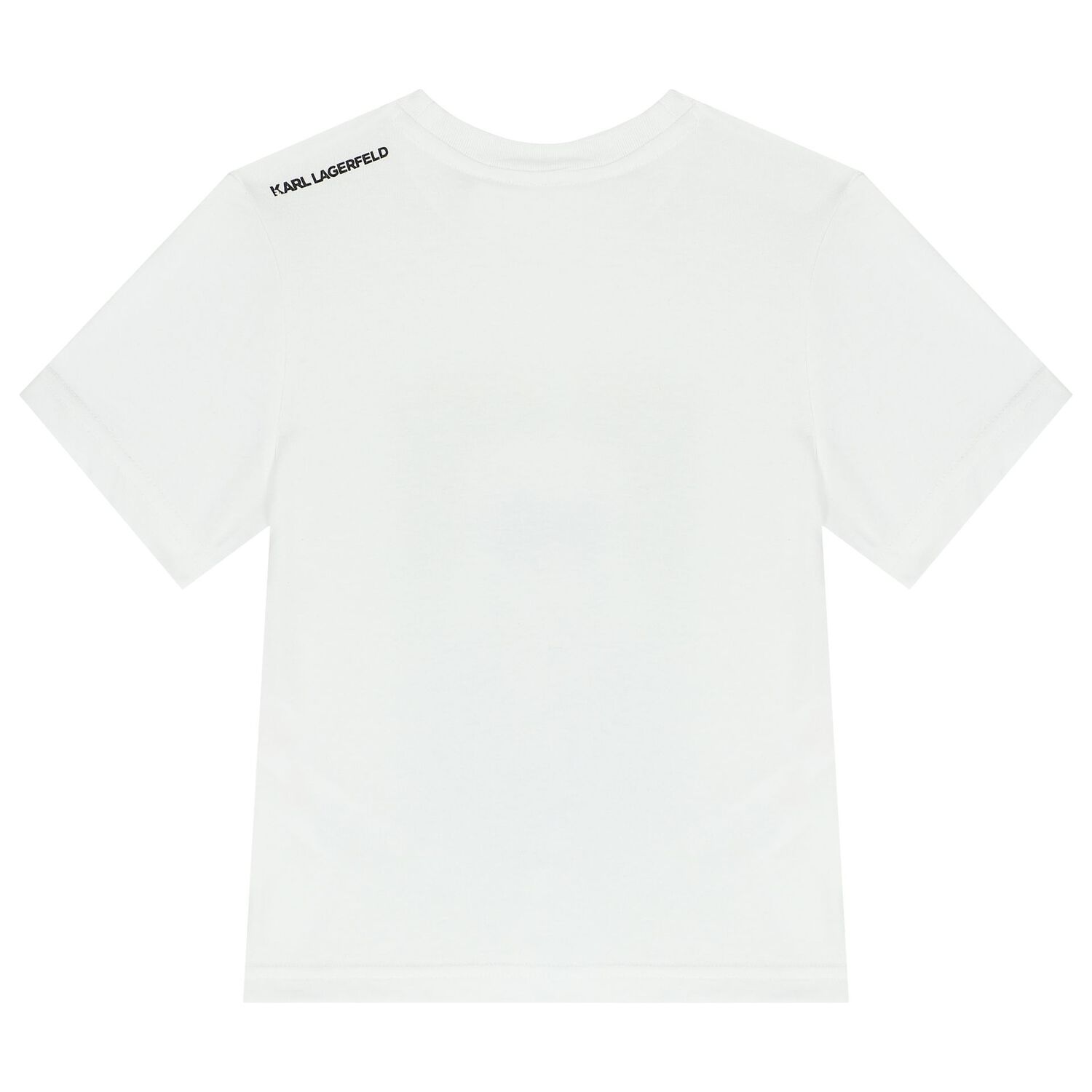 Boys White Ikonik Karl Logo T-Shirt, 1, hi-res