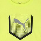 تيشيرت اولاد بالشعار باللون الاصفر النيون , 1, hi-res