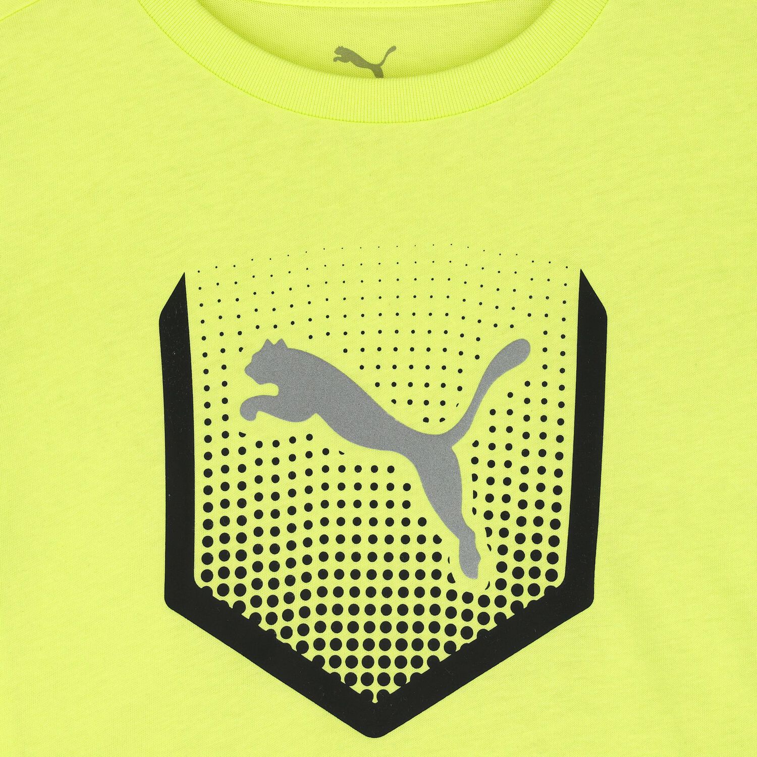 تيشيرت اولاد بالشعار باللون الاصفر النيون , 1, hi-res