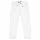 بنطلون رياضى بالشعار باللون الابيض للاولاد, 1, hi-res