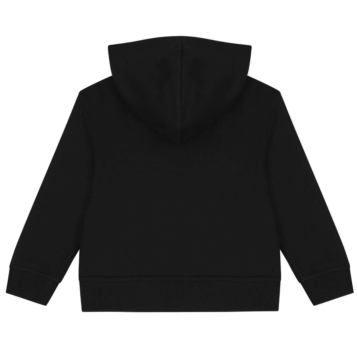 Black Logo Hooded Zip Up Top, 1, hi-res image number null