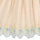 Girls Beige Shell Ruffle Dress, 1, hi-res