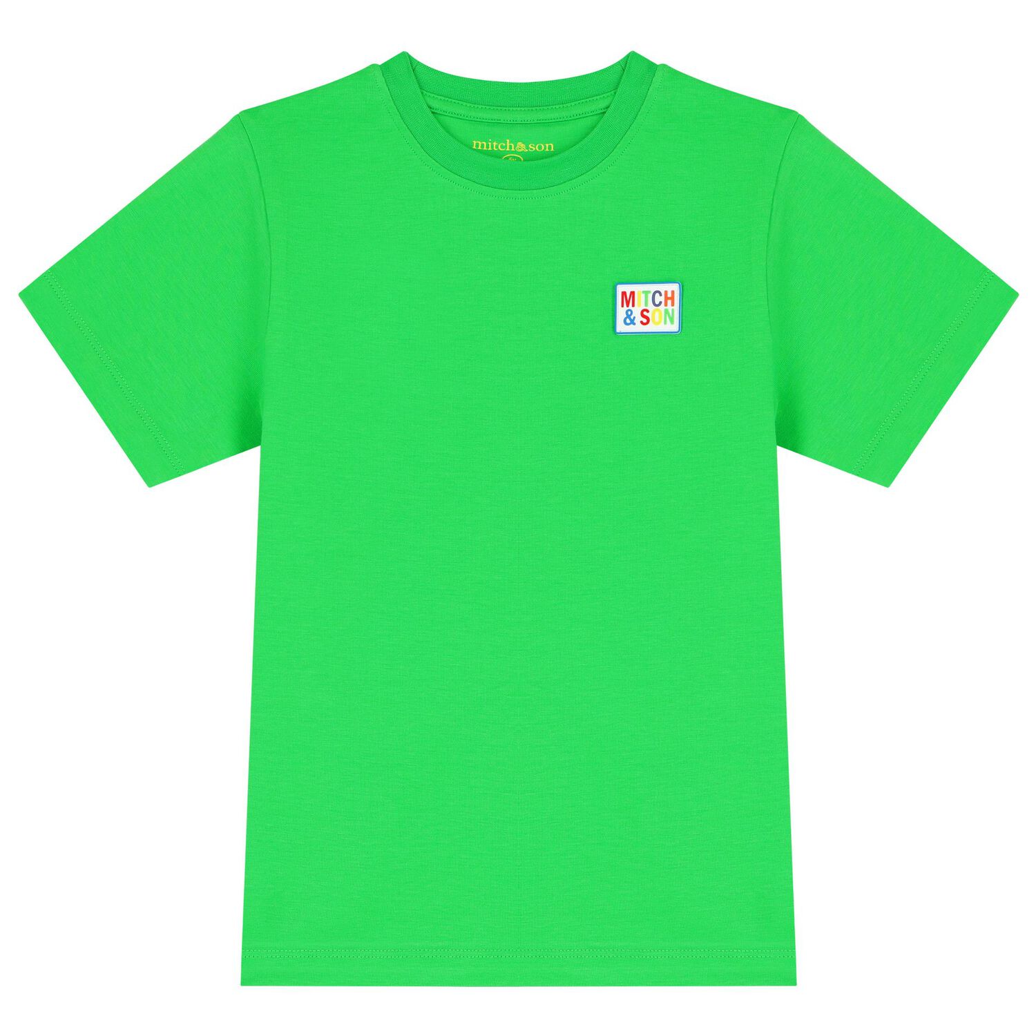 طقم أولاد شورت بالشعار باللون الأخضر, 1, hi-res image number null