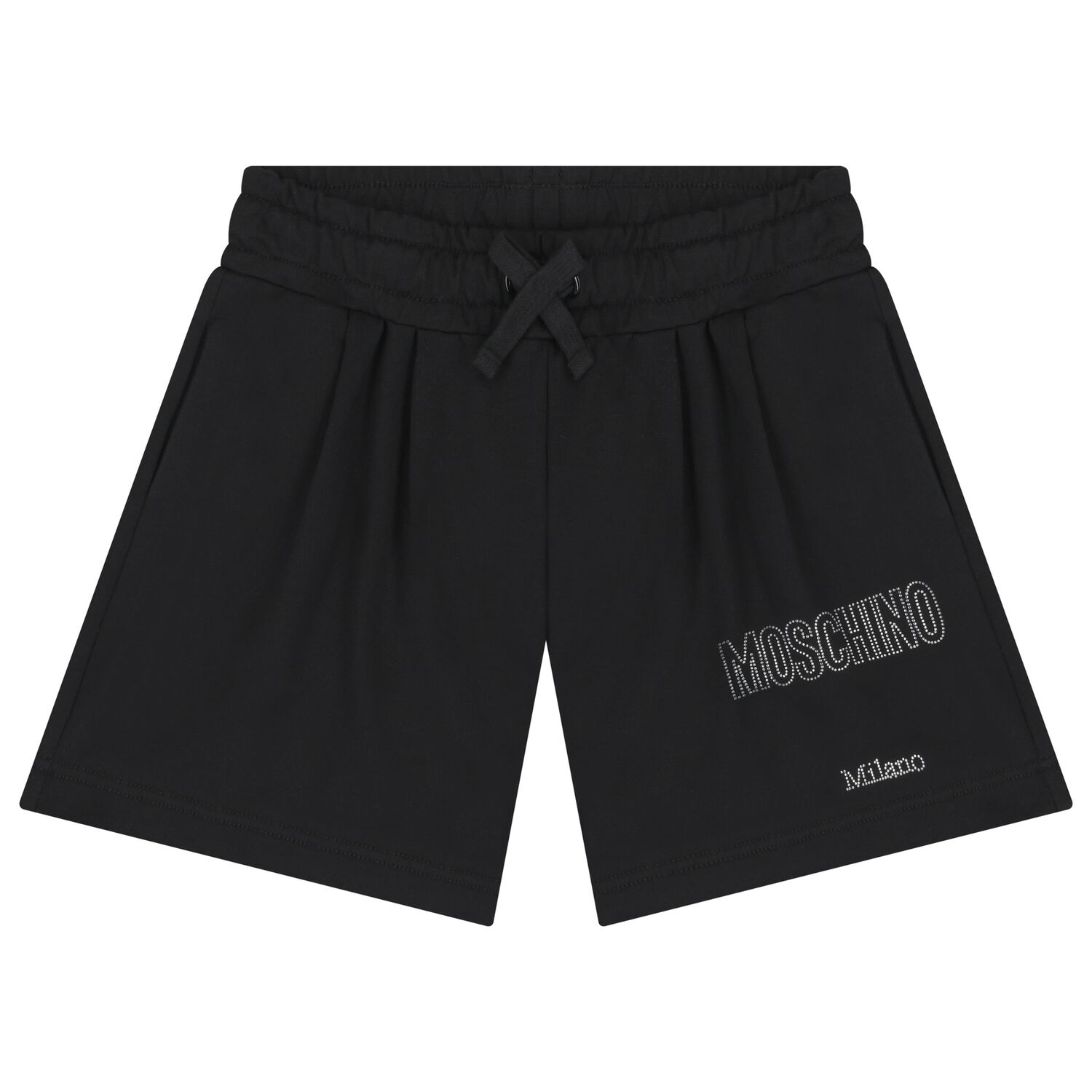 Girls Black Logo Shorts, 2, hi-res
