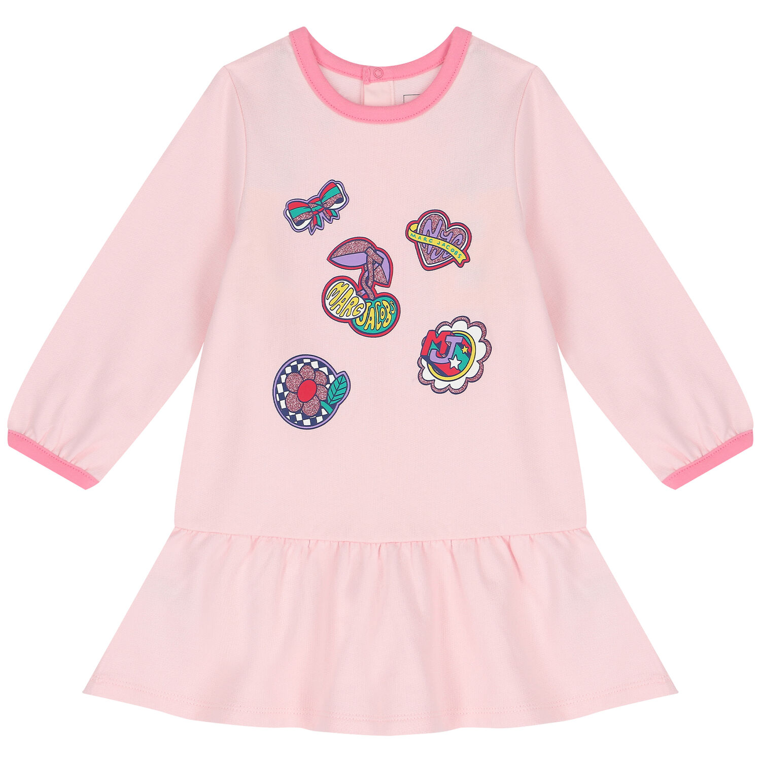 Younger Girls Pink Logo Dress Set, 1, hi-res