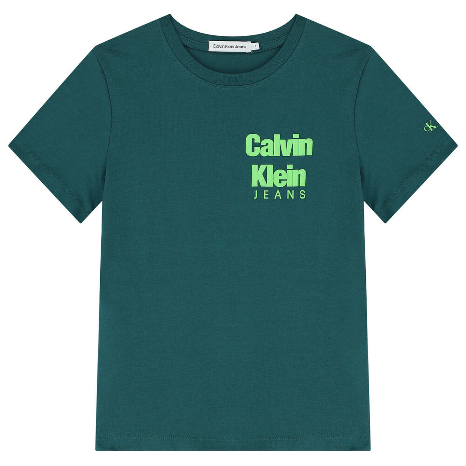 Boys Green Logo T-Shirt, 1, hi-res